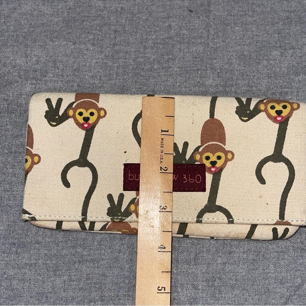 Bungalow 360 Cream Monkey Pattern Wallet - Picture 6 of 6